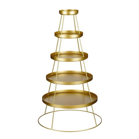 ALZATA METALLO ORO 5 RIPIANI H.121